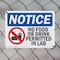Signmission No Food Or Drink Permitted In Lab, 10 in W x Rectangle, Plastic OS-2PACK-NS-P-710-L-14603 - alternate 5